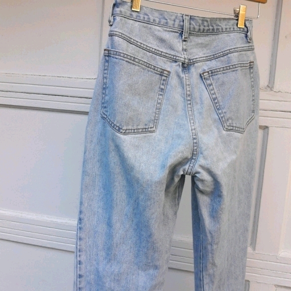 Vintage Jeans High Waisted Tapered Ankle Curvy Retro 1980s 90s Light Wash Denim - Picture 2 of 16
